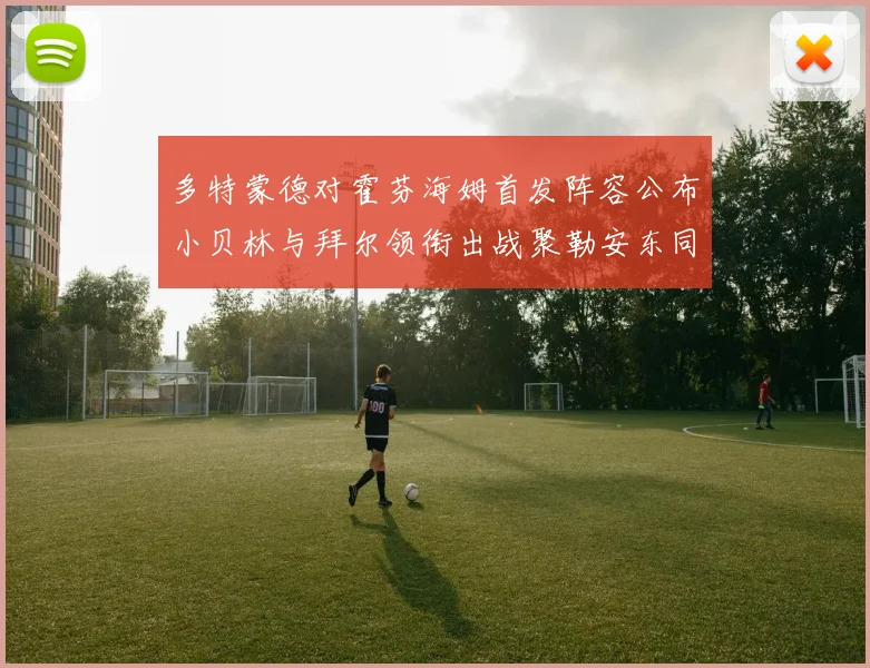 多特蒙德对霍芬海姆首发阵容公布小贝林与拜尔领衔出战聚勒安东同场竞技